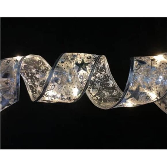 Christmas Ribbon Fairy Lights - 2M/6.5ft /20 Led, Decoration Glow Ribbon Lights - Picture 4 of 9